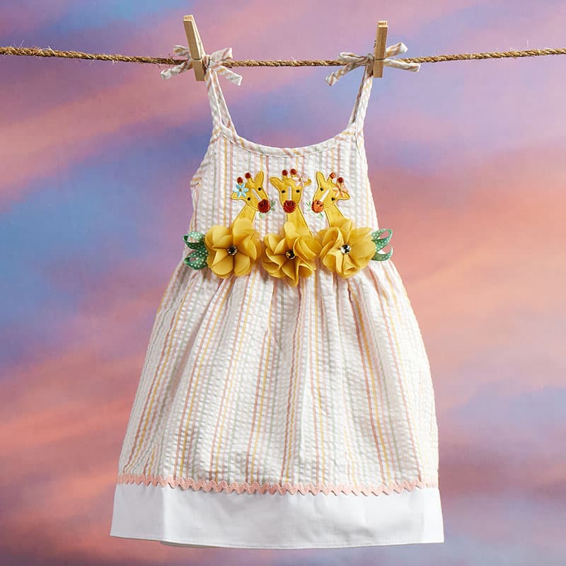 slim fit dress slacks White & Gold Tulle Dress – Mace & Co Kids main image 1