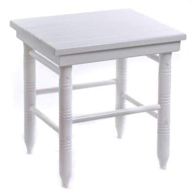 Round-Leg Side Table - White