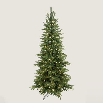 7.5' Prelit Quick Connect Slim Pine Tree