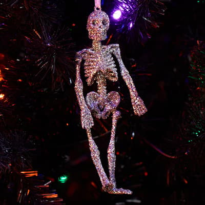Glitter Skeleton Ornament