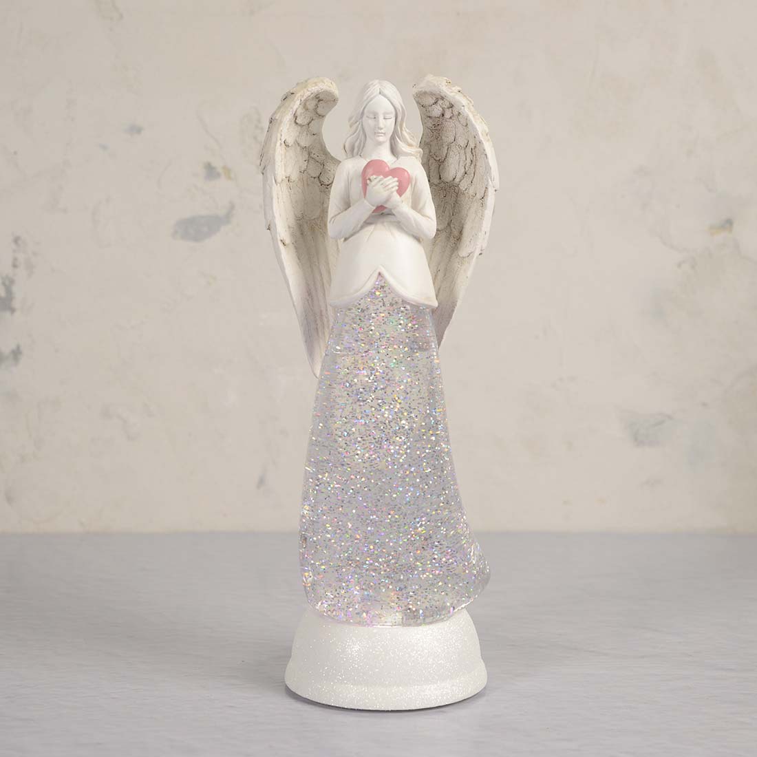 Acrylic Angel Shaped Glitter Globe