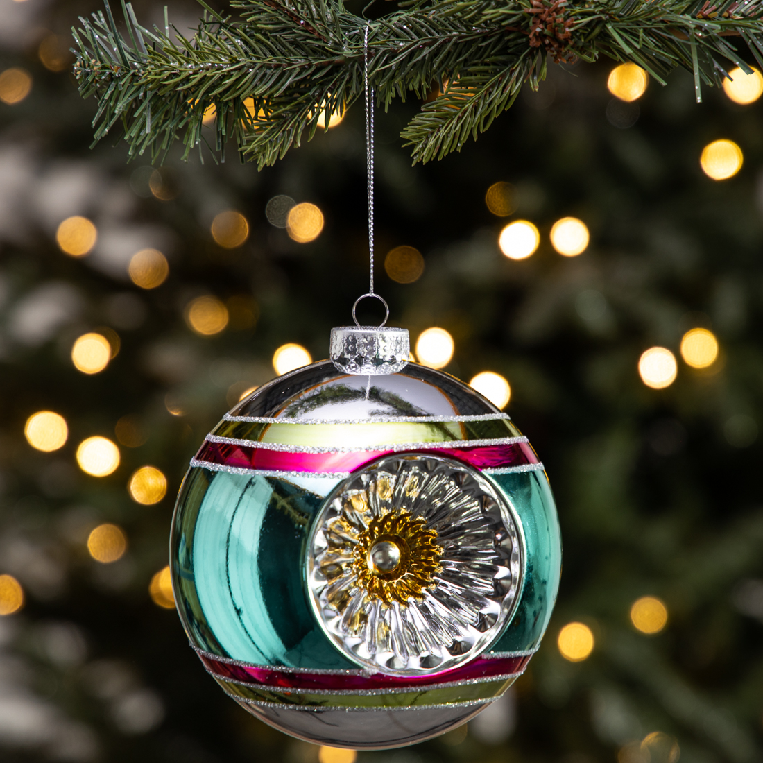 Shatterproof Reflector Ball Ornament - Cracker Barrel