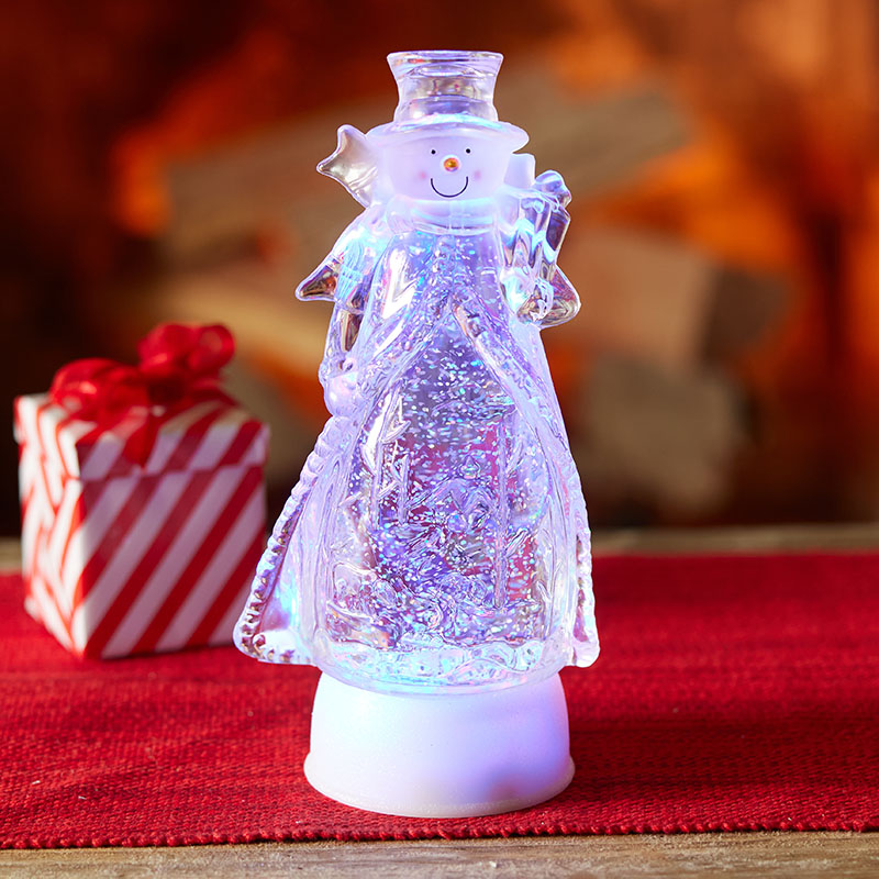 LED Snowman Glitter Globe - Cracker Barrel