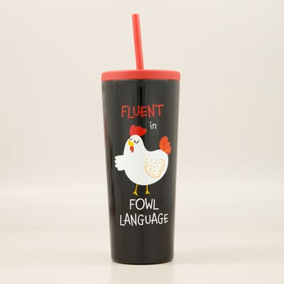 Fowl Language 22 Oz. Tumbler With Straw