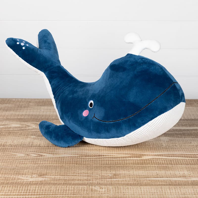 Blue whale plush toy clearance