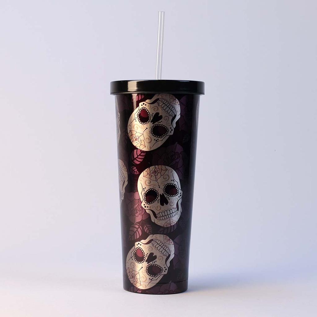 Magic 20oz Skull Tumbler with Lid and Straw