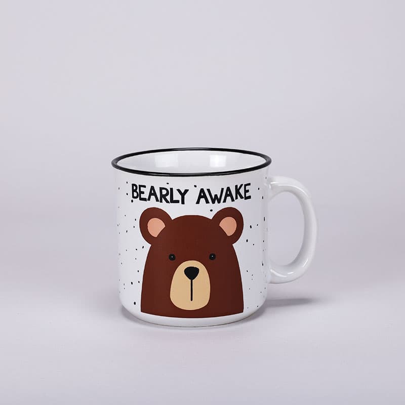 Bearly Awake 20 Oz. Ceramic Camper Mug - Cracker Barrel