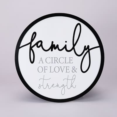 Family Wooden Round Sign