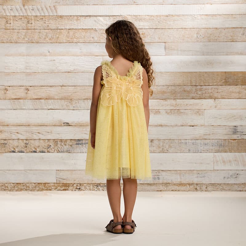 Toddler Gold Sparkle Tutu Dress with Wings - Cracker Barrel