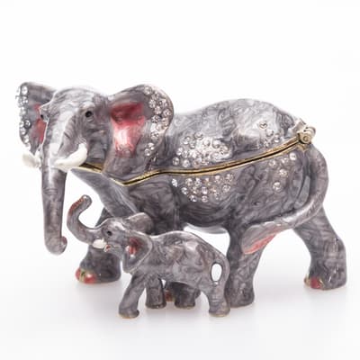 Decorative Elephant with Baby Box