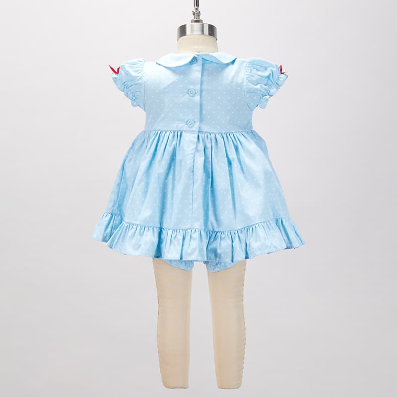 Buy Blue Yarn Dyed Smocked Dress Online - W for Woman