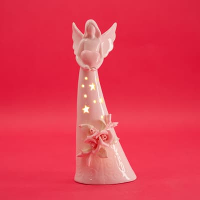 LED Porcelain Angel Figurine