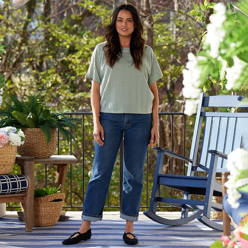 Seafoam Texture Top Seafoam Texture Top