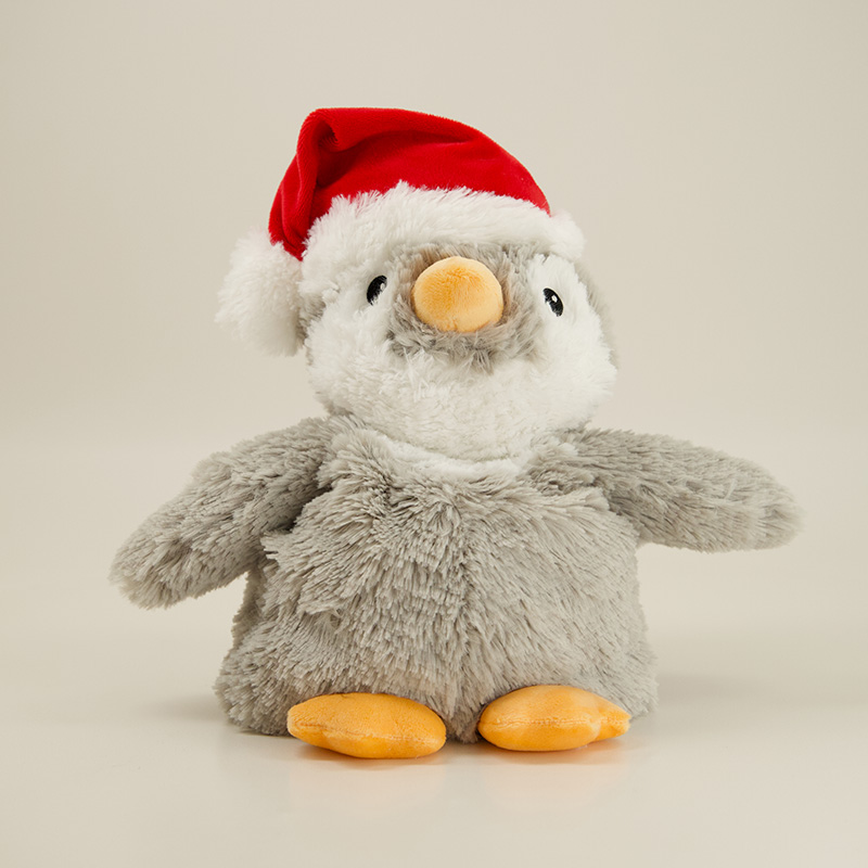 Penguin Warmies with Santa Hat Cracker Barrel