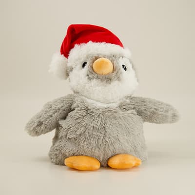 Penguin Warmies with Santa Hat