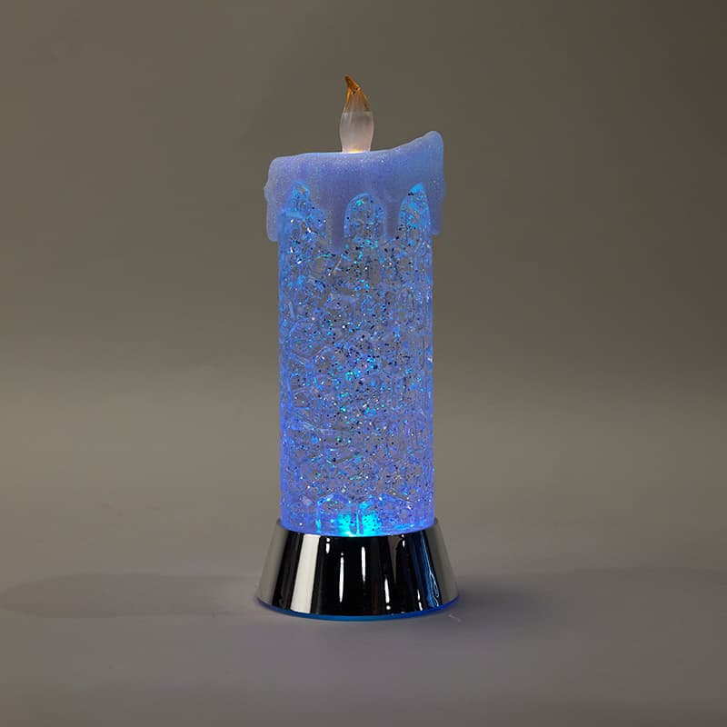 Lighted Candle Small Glitter Globe - Cracker Barrel