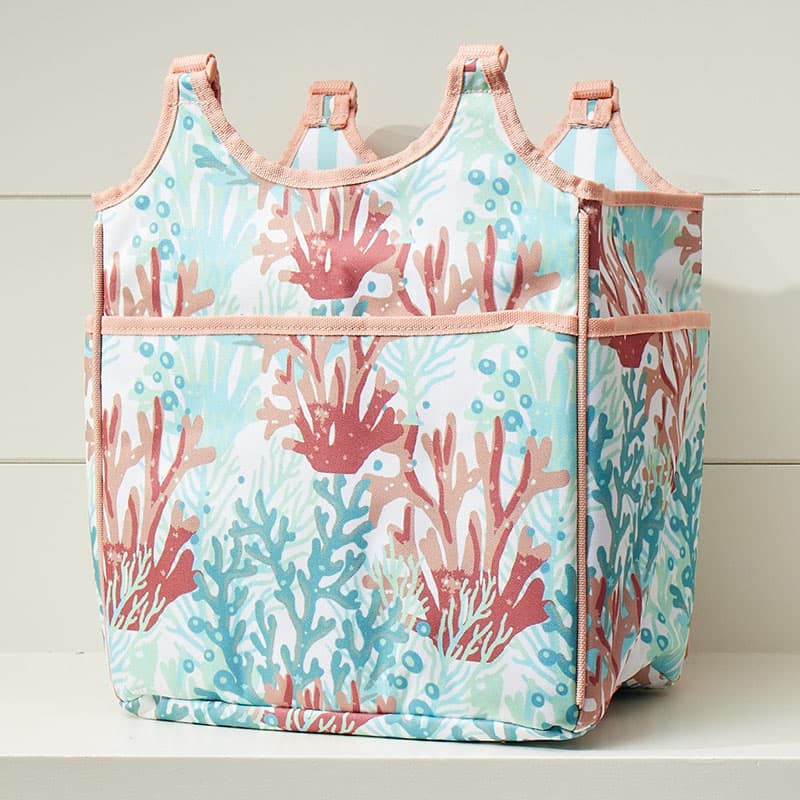 Coral Print Hold Everything Tote Cracker Barrel