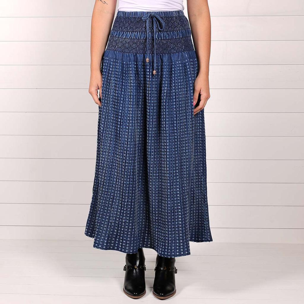 【PARTIMENTO】★ STUDED DENIM MAXI SKIRT ★ 3 COLOR PARTIMENTO】☆ STUDED DENIM MAXI SKIRT ☆ 3 COLOR