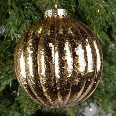 Gold Sequin Jumbo Ball Ornament
