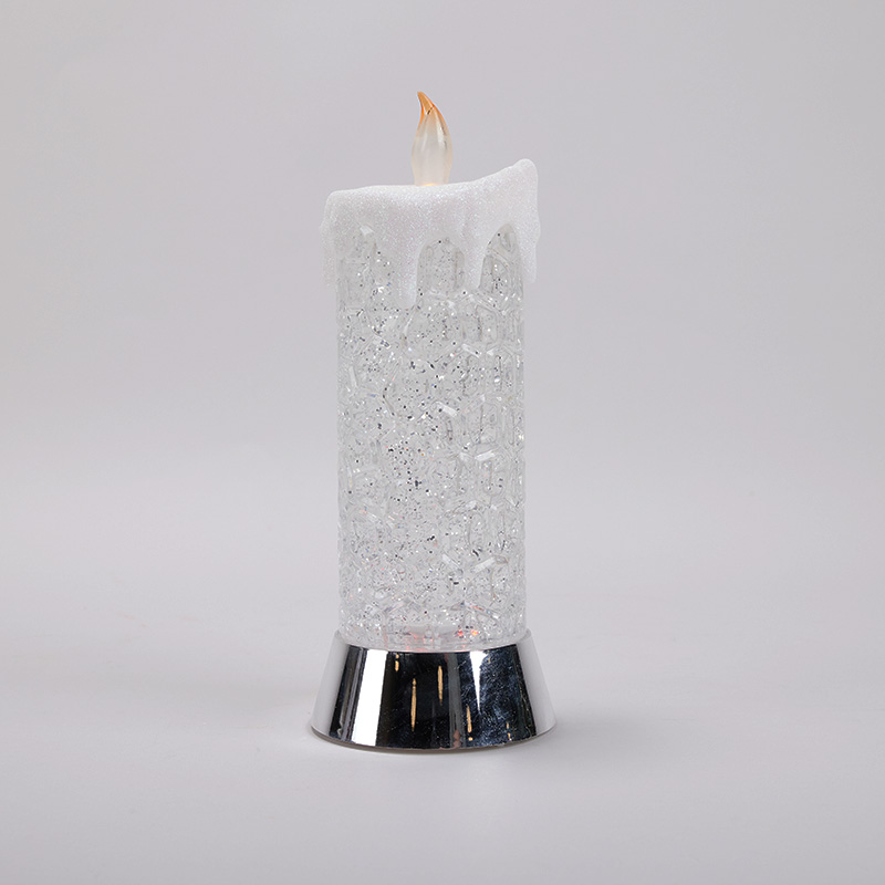 Glitter Pillar Candle 