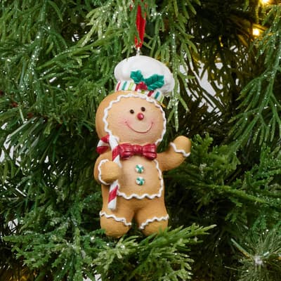 Resin Gingerbread Boy Ornament