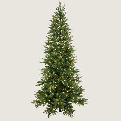 9' Prelit Quick Connect Slim Pine Tree