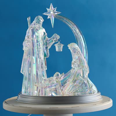 Lighted Acrylic Holy Family