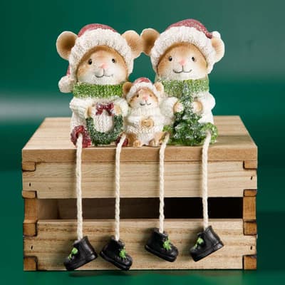 Christmas Mouse Family Sitter