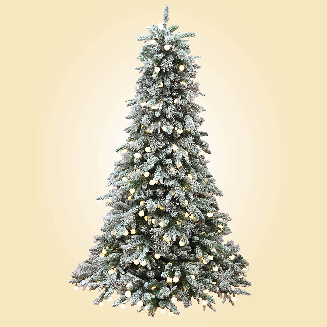 9 Foot Prelit Pine with Round Bulbs Christmas Tree Cracker Barrel
