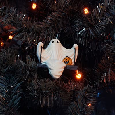 Ghost In Swing Ornament