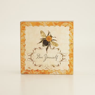 Bee Yourself Block Sign