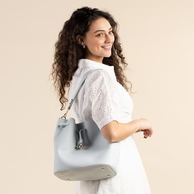 Icy Blue Bucket Bag