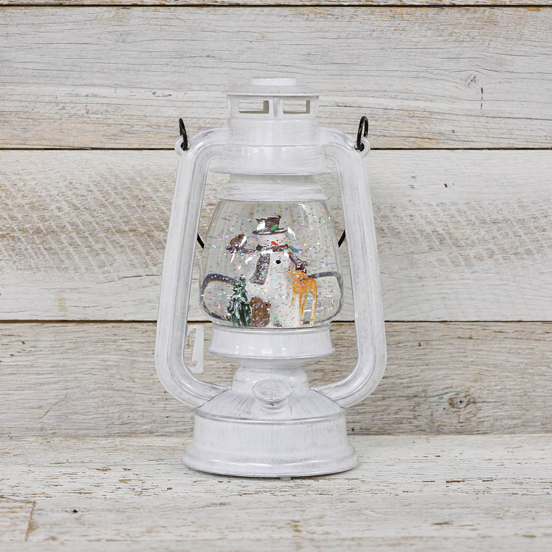 Snowman Lantern Glitter Globe Cracker Barrel