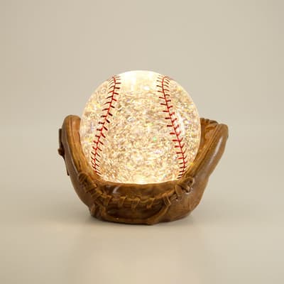 Ball and Glove Glitter Globe