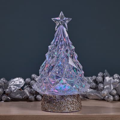 Clear Tree Glitter Globe