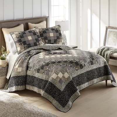 Donna Sharp Lexington Trip 3 Piece Cotton King Quilt Set