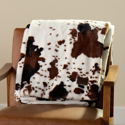 Faux Fur Pony Print Throw