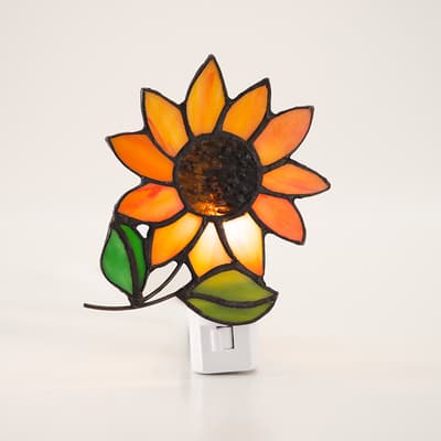 Stained Glass Sunflower Night Light