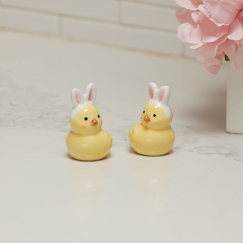 Chick & Bunny Salt & Pepper Shakers Set/2