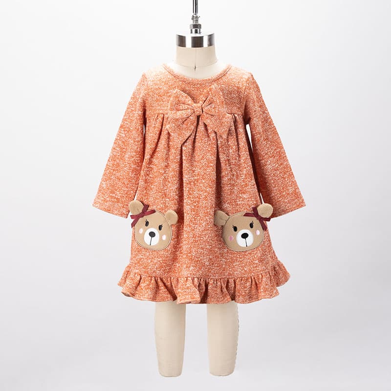 Orange infant dress store