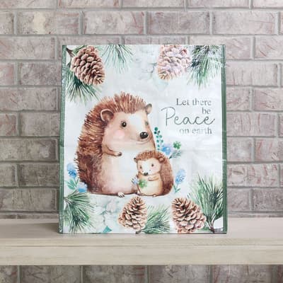 Mom and Baby Hedgehog Large Tote