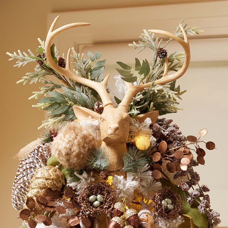 Polyresin Deer Head Christmas Tree Topper - Cracker Barrel
