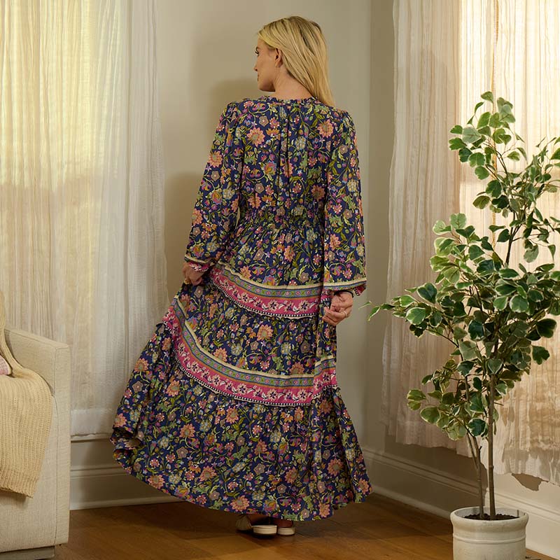 navy dress with pink flowers Buy Love & Roses Navy Floral Lace Flutter Sleeve Slip Midi Dress from Next  USA
