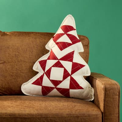 Quilted Tree Shaped Pillow