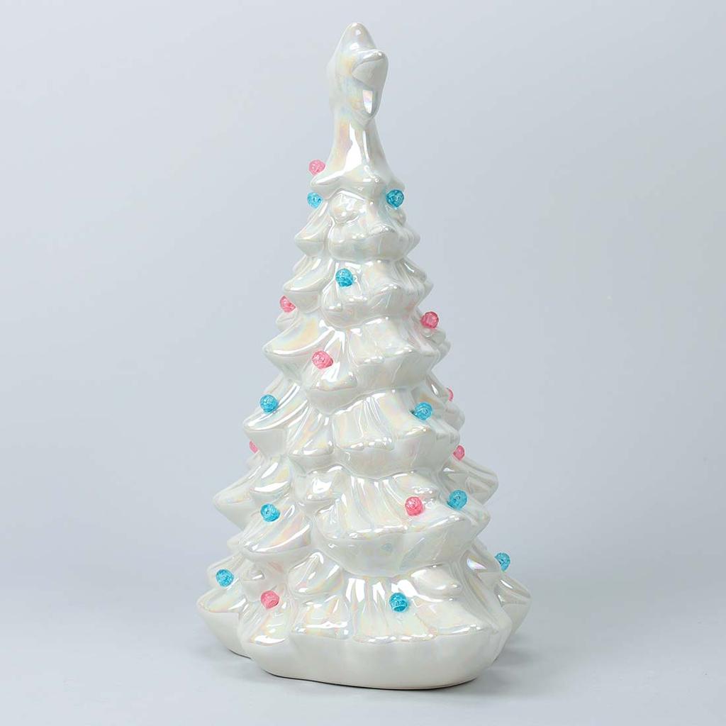 Gold Ceramic Christmas Tree Accent Light - Cracker Barrel