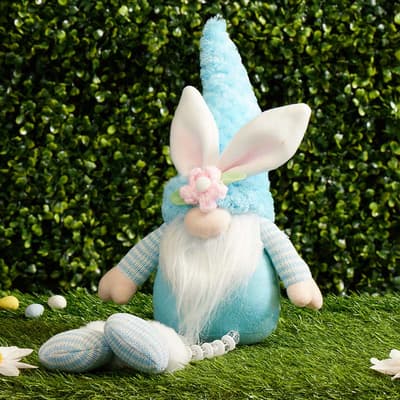 Fabric Gnome Sitter- Blue