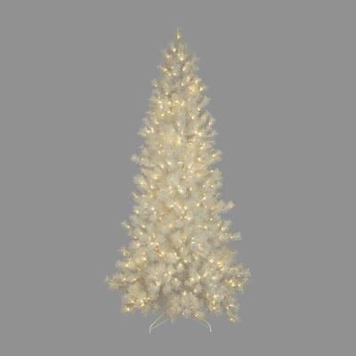 9' Prelit Glittered Pine Tree