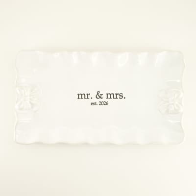 Stoneware Bow Platter