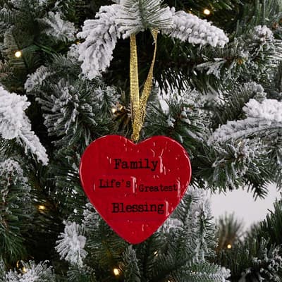 Heart Ornaments, Peace, Love & Family