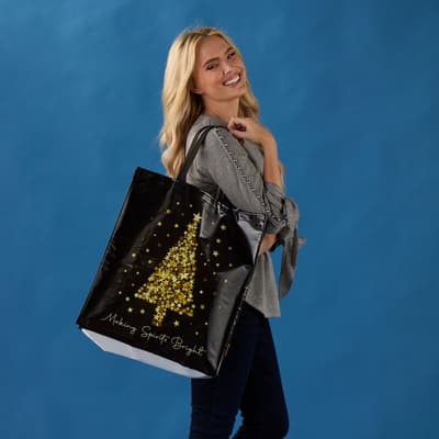 Black Making Spirits Bright Tote